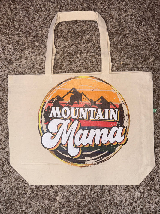 Mountain Mama - Recycled Canvas Tote Bag