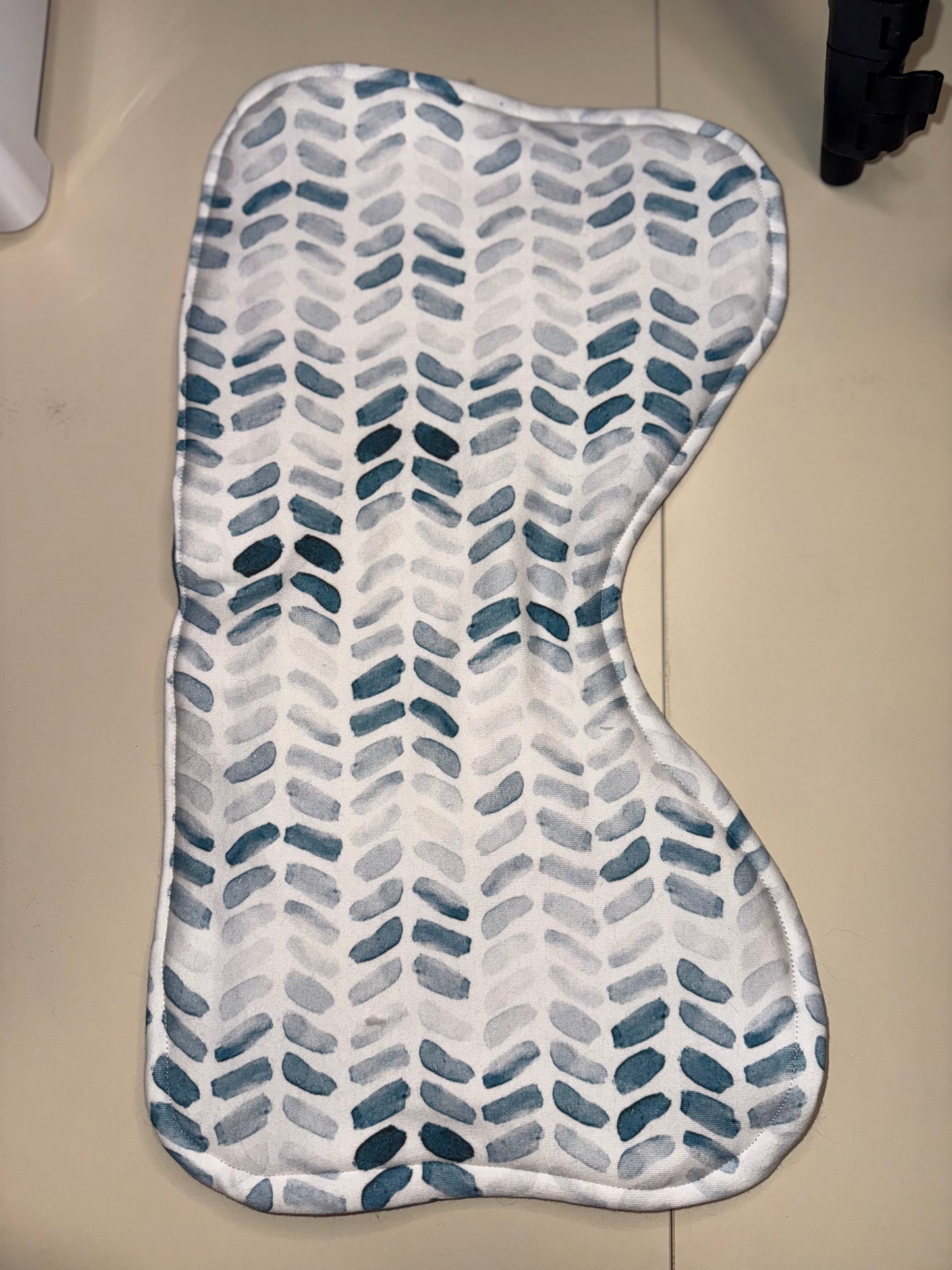 Blue Brush Strokes Burp Cloth