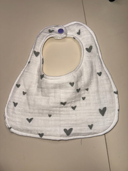 Neutral Hearts Bib