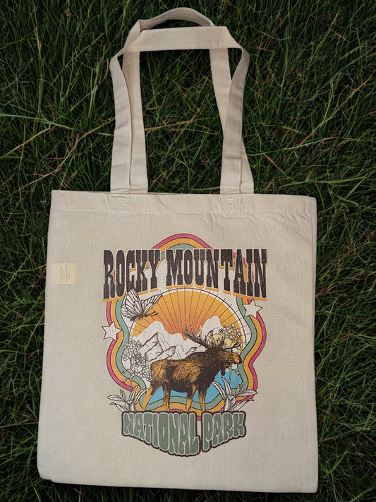 Rocky Mountain National Park - Natural Cotton Canvas Tote Bag