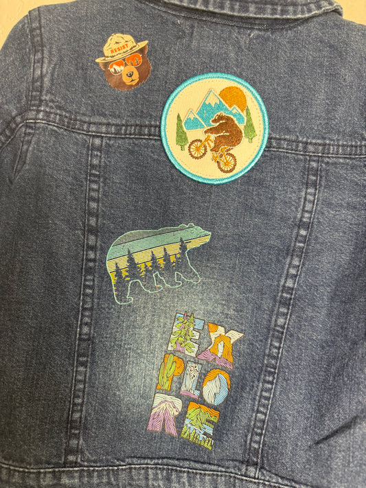 Explorer Denim Patch Jacket - Upcycled - 3T