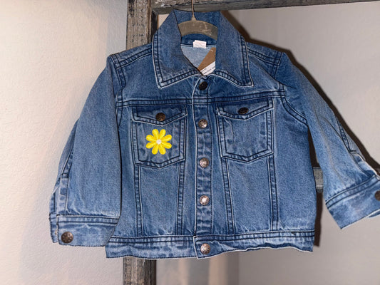 Daisy Denim Patch Jacket - Size 2T